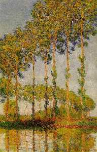 Claude Monet - Poplars, Row in Autumn