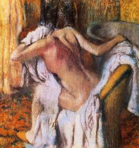After the Bath, Woman Drying Herself
