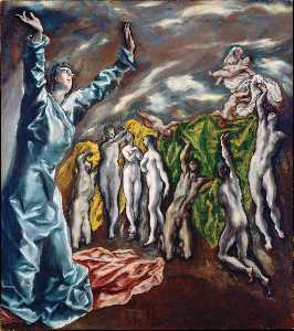 El Greco (Doménikos Theotokopoulos) - Opening of the fifth seal (The vision of Saint John the Divine)