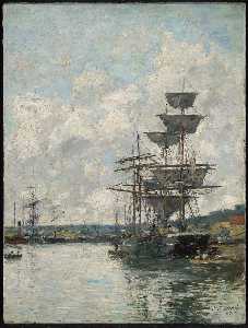 Eugène Louis Boudin - Ships at Le Havre