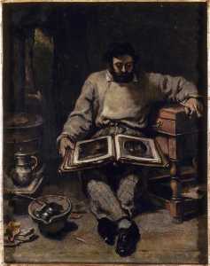 Gustave Courbet - Marc Trapadoux is Examining the Book of Prints