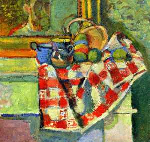 Still Life with a Checked Tablecloth