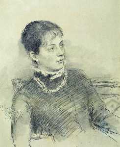 Portrait of a young wife, sitting on the couch