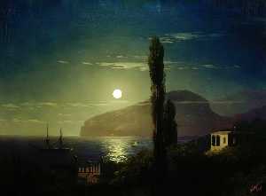 Ivan Aivazovsky - Lunar night in the Crimea