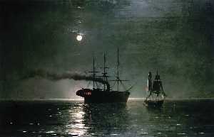 Ivan Aivazovsky - Ships in the stillness of the night