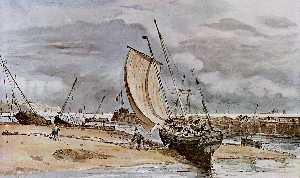 John Constable - Fokstone harbour