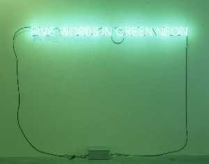 Five Words in Green Neon