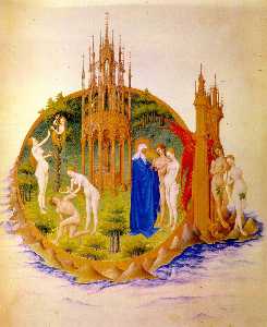 Limbourg Brothers - The Fall and the Expulsion from Paradise
