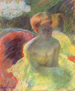 Mary Stevenson Cassatt - Lydia Cassatt Leaning on Her Arms, Seated in a Loge