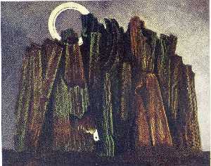 Max Ernst - Dark forest and bird
