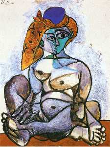 Pablo Picasso - Nude woman with turkish bonnet