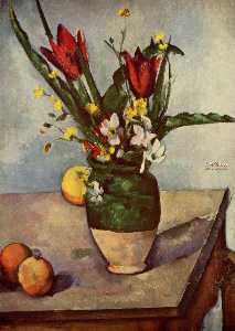 Still Life, Tulips and apples