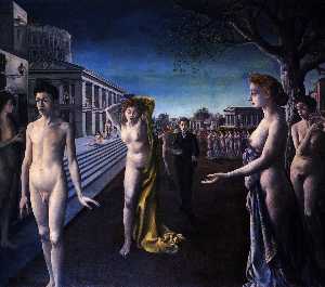 Paul Delvaux - Dawn of the Town