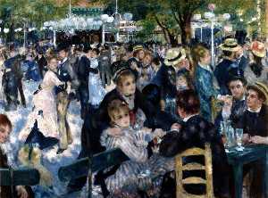 Pierre-Auguste Renoir - Dance at the Moulin de la Galette - (buy oil painting reproductions)
