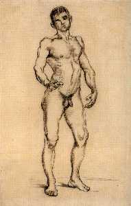 Vincent Van Gogh - Standing Male Nude Seen from the Front