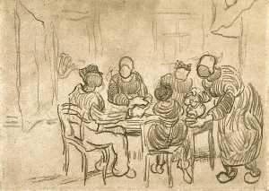 Vincent Van Gogh - Sketch of the Painting --The Potato Eaters--