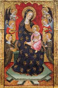 Madonna and Child with Angels Playing Music
