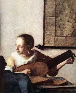 Woman with a Lute near a Window (detail)