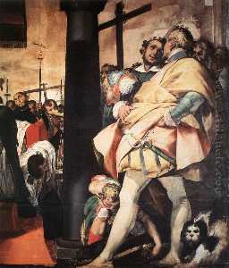 St Carlo Borromeo Erecting Crosses a the Gates of Milan (detail)