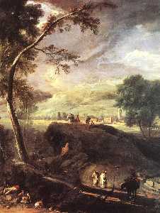 Landscape with River and Figures (detail)