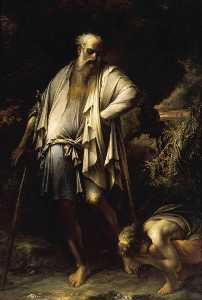 Diogenes Casting away his Cup