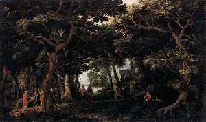 Forest Landscape with Two of Christ's Miracles