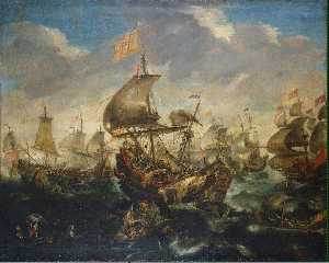 Andries Van Eertvelt - Sea Battle