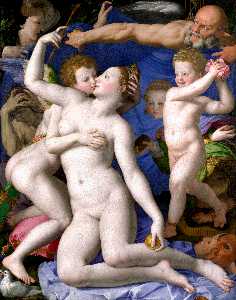 Agnolo Bronzino - Venus, Cupid and Time (Allegory of Lust) - (buy paintings reproductions)