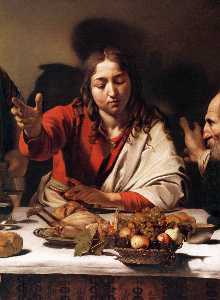 Caravaggio (Michelangelo Merisi) - Supper at Emmaus (detail) (15)