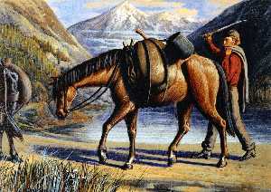 Pack Horse, Athabaska River, Rocky Mountains