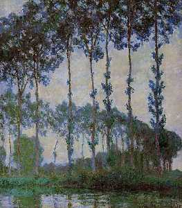 Claude Monet - Poplars on the Banks of the River Epte, Overcast Weather
