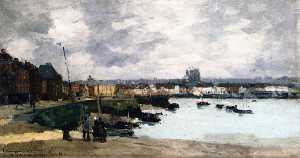 the quays of dieppe , dopo la pioggia