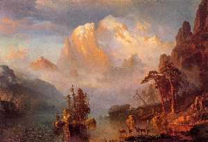 Albert Bierstadt - Rocky Mountains - (buy famous paintings)