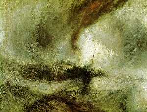 Show Storm - Seam-Boat off a Harbour's Mouth Making Signals in Shallow Water, and Going by the Lead. The Author was in this Storm on the Night the Ariel Left Harwich