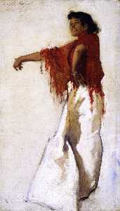 John Singer Sargent - Spanish Gypsy Dancer (also known as Sketch of a Spanish Girl)