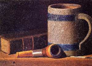 Still Life with Mug, Pipe and Book