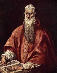 El Greco (Doménikos Theotokopoulos) - St. Jerome as Cardinal