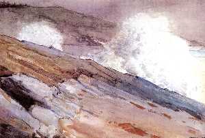 Winslow Homer - Surf on Cliffs
