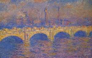 Claude Monet - Waterloo Bridge, Sunlight Effect