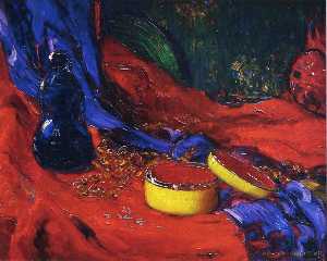 Yellow and Blue Cloissonne (also known as Oriental Still Life)