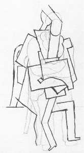 Seated man with his arms crossed