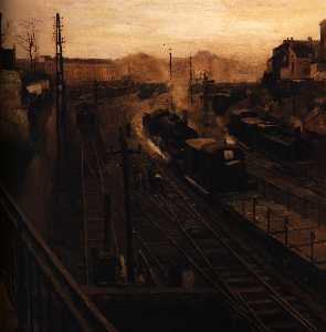 Paul Delvaux - For the Brussels Luxembourg Station