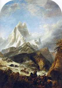 View Of The Pic Du Midi D'ossau In The Pyrenees, With Brigands