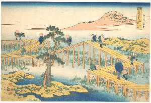 Ancient View Of Yatsuhashi In Mikawa Province