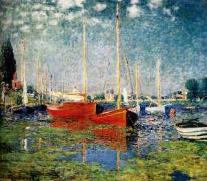 Claude Monet - the red boats argenteuil