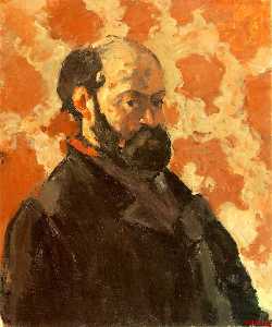 Paul Cezanne - Self-Portrait on a Rose Background -