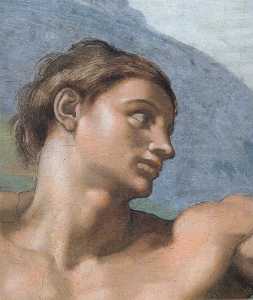 Michelangelo Buonarroti - Genesis The Creation of Adam Adam-s face