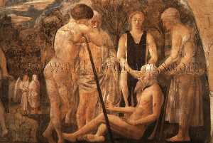 Piero Della Francesca - The Death of Adam, detail of Adam and his Children