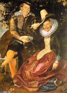 with his First Wife, Isabella Brandt, in the Honeysuckle Bower