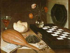 Still life with chessboard, c.1630, Louvre